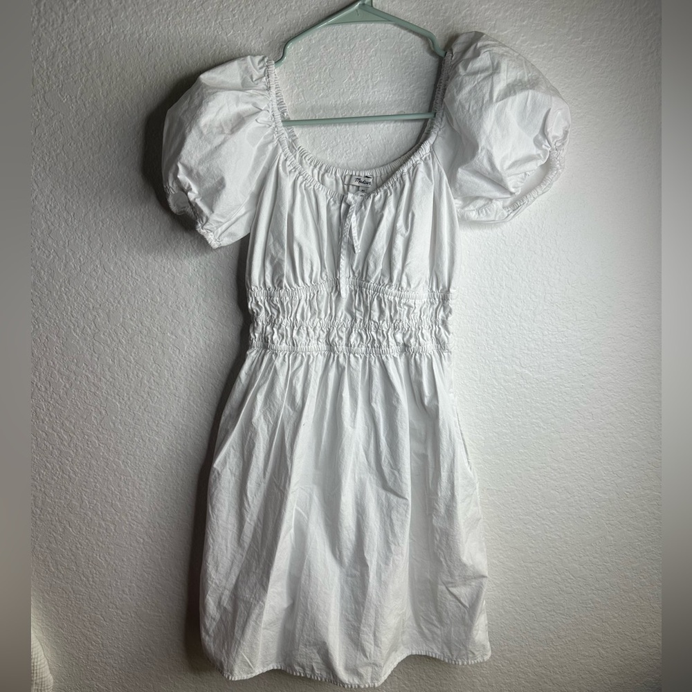 Madewell puff sleeve mini dress size xs